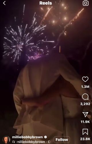 Millie Bobby Brown 2024 image, wedding fireworks