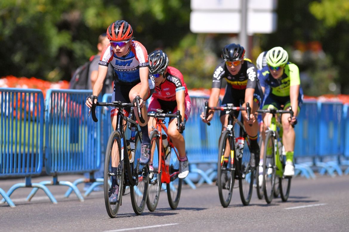Aafke Soet (Team WNT-Rotor Pro Cycling), Lucia Gonzalez Blanco (Team Bizkaia Durango - Euskadi Murias), Annelies Dom (Team Lotto Soudal Ladies), Ariadna Trias (Sopela Womens Team)