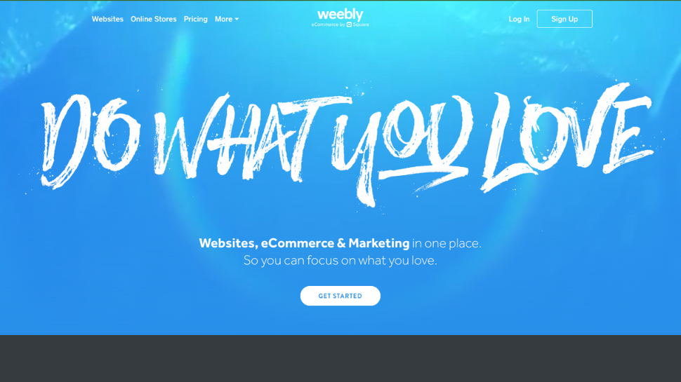 Weebly homepage screenshot