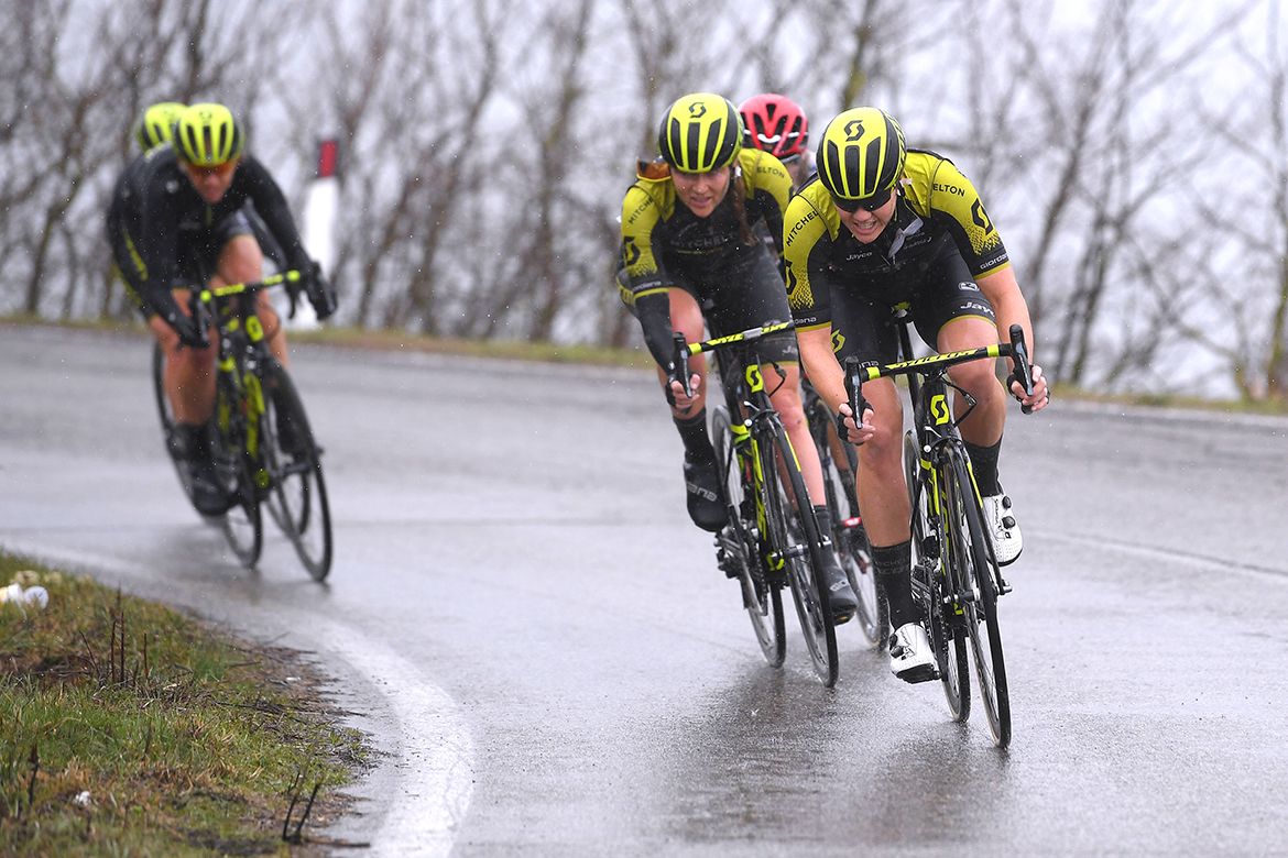 Mitchelton-Scott chasing down the three leaders