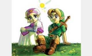 Nintendo Ocarina of Time game picture of two characters