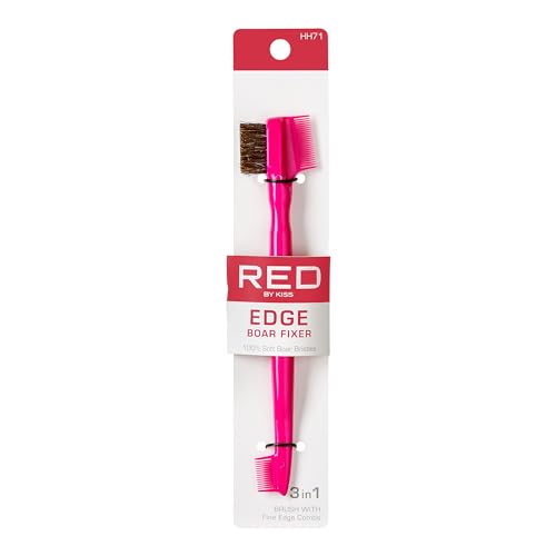 Red by Kiss Ultimate Edge Fixer Professional Boar Hair Brush (100% Boar Hair) (bsh28)