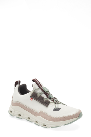 white hiking sneakers