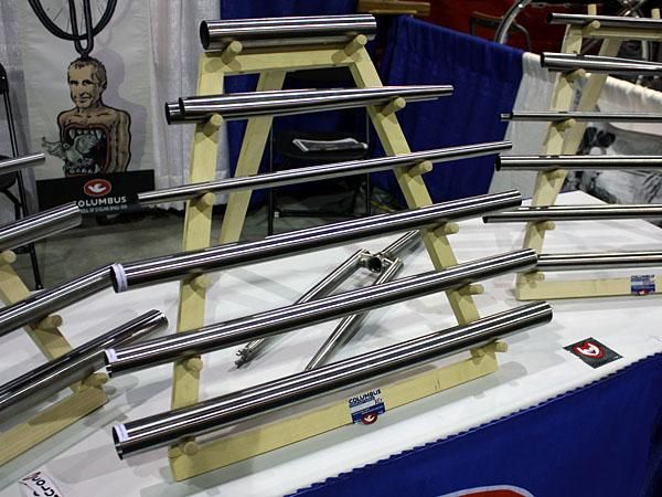 Columbus's stainless steel XCr tubeset was a popular choice at NAHBS.