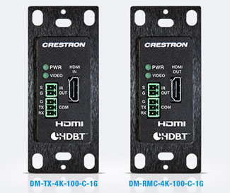 Crestron Now Shipping Single-Gang 4K Transmitter and Receiver/Room Controller