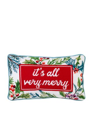 Very Merry Needlepoint Pillow