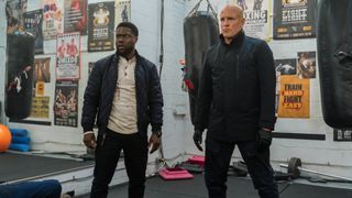 Kevin Hart and Woody Harrelson in The Man from Toronto