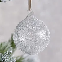 The White Company Glistening Glass Bauble The White Company Glistening Glass Bauble