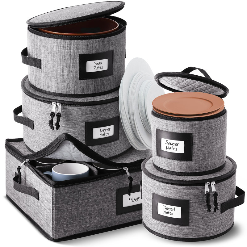 Prep &amp;amp; Savour 5-Piece Hard Shell Dinnerware Storage Set &amp;amp; Reviews | Wayfair