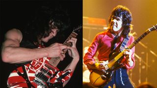 Eddie Van Halen (left) and Gary Moore