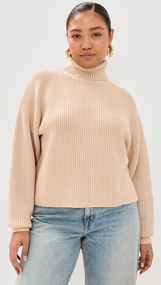 Good American Cozy Ribbed Turtleneck