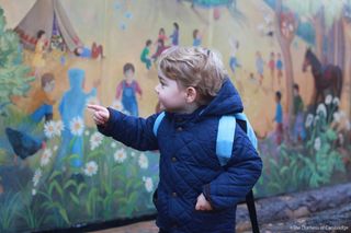 Prince George first day at nursery