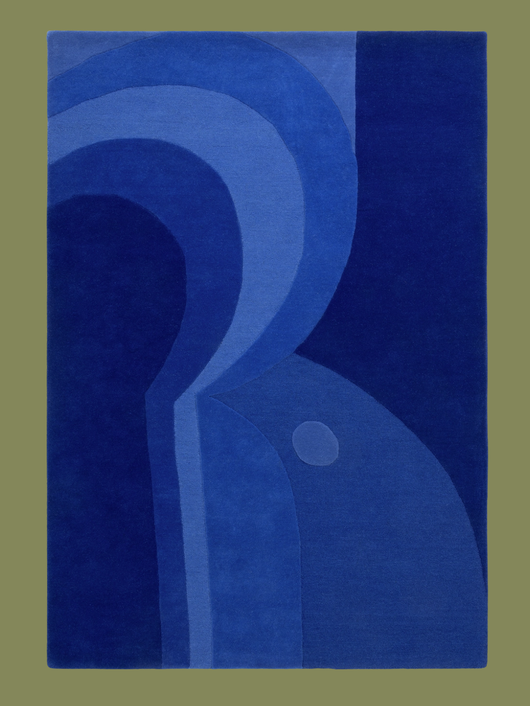 A blue layered rug from Habitat