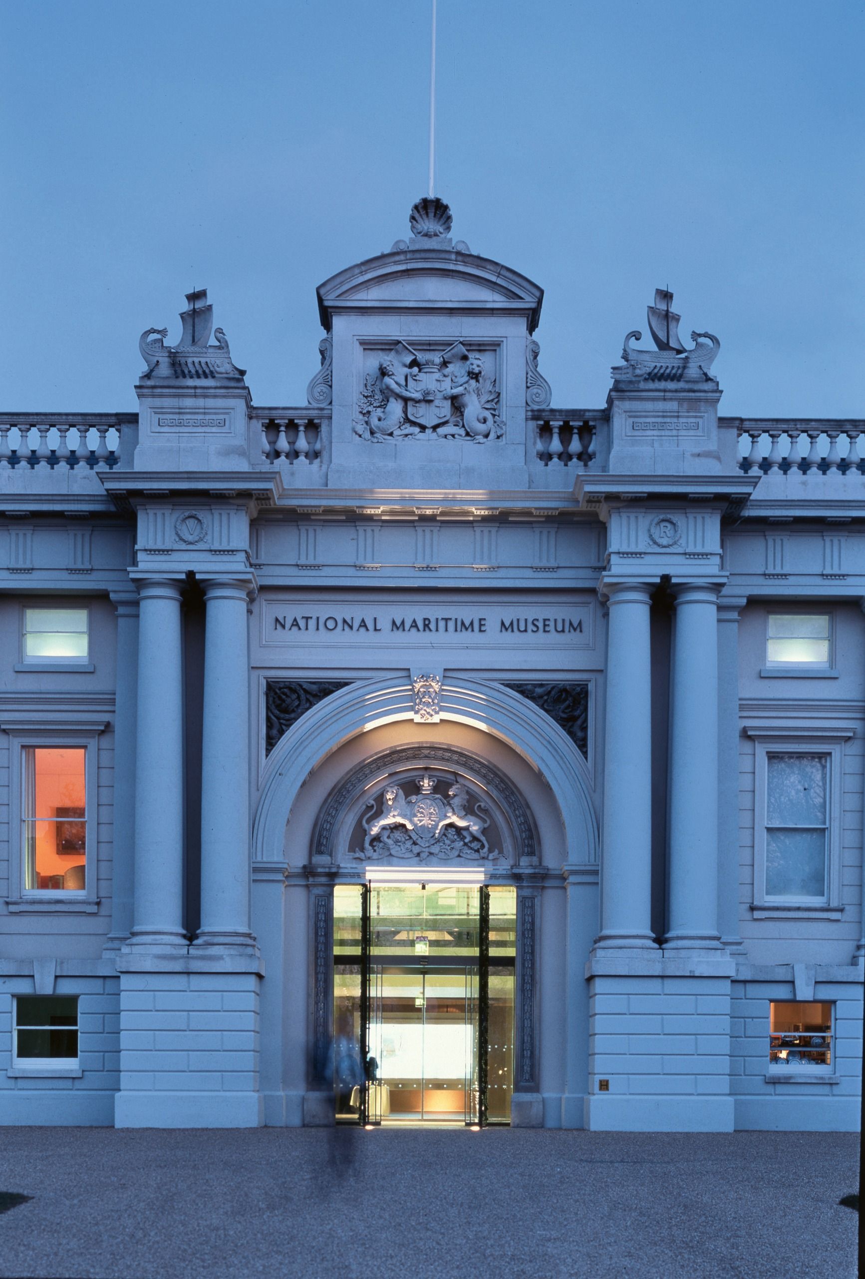 The new glazed entrance to the National Maritime Museum in Greenwich