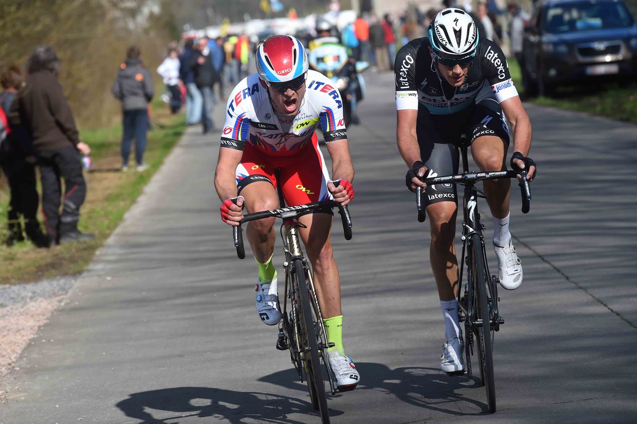 Alexander Kristoff (Katusha) and Niki Terpstra (Etixx-Quickstep)