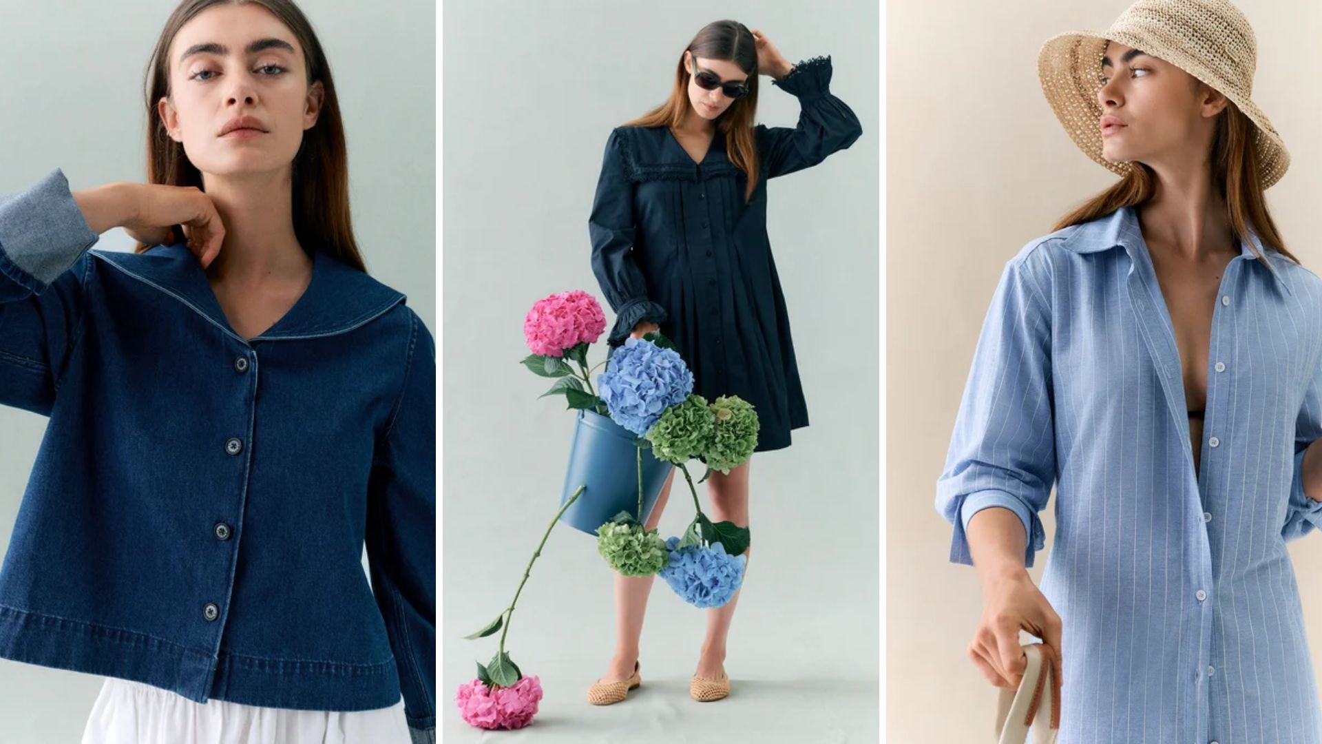 3 models wearing new season Barbour 