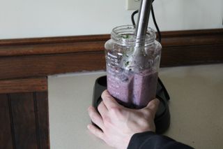 Making a smoothie in the Vitamix Immersion Blender