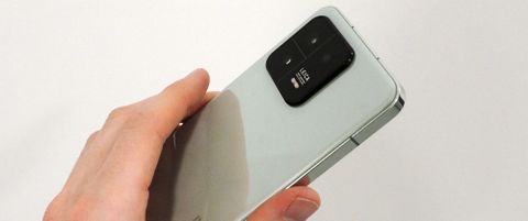 Xiaomi 13 review back angled handheld 21:9