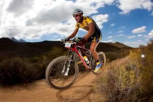 Kevin Evans during stage five (time trial) of the 2010 Absa Cape Epic.