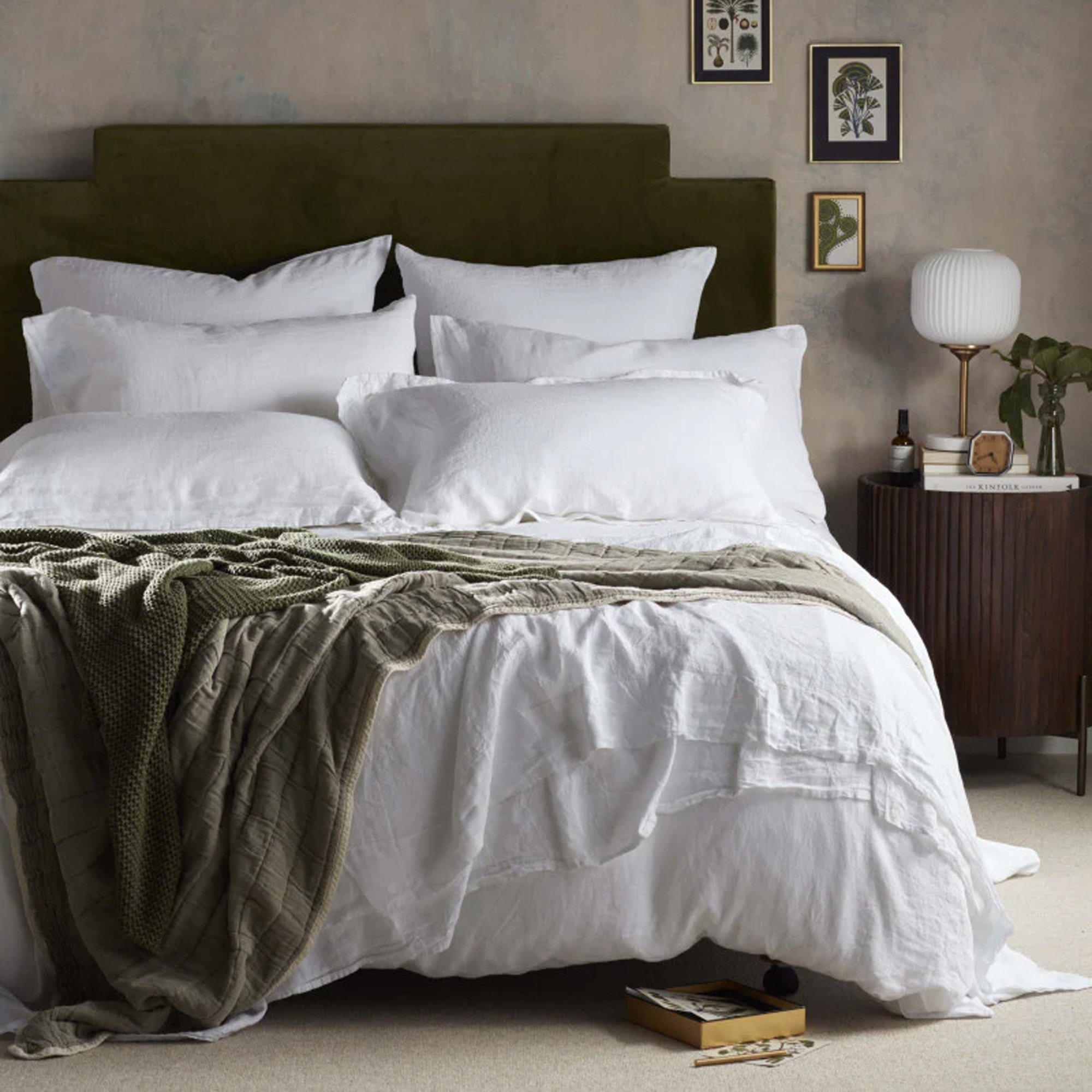 Secret Linen Store Vivienne 100% Cotton Quilted Throw