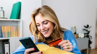 Woman shopping online