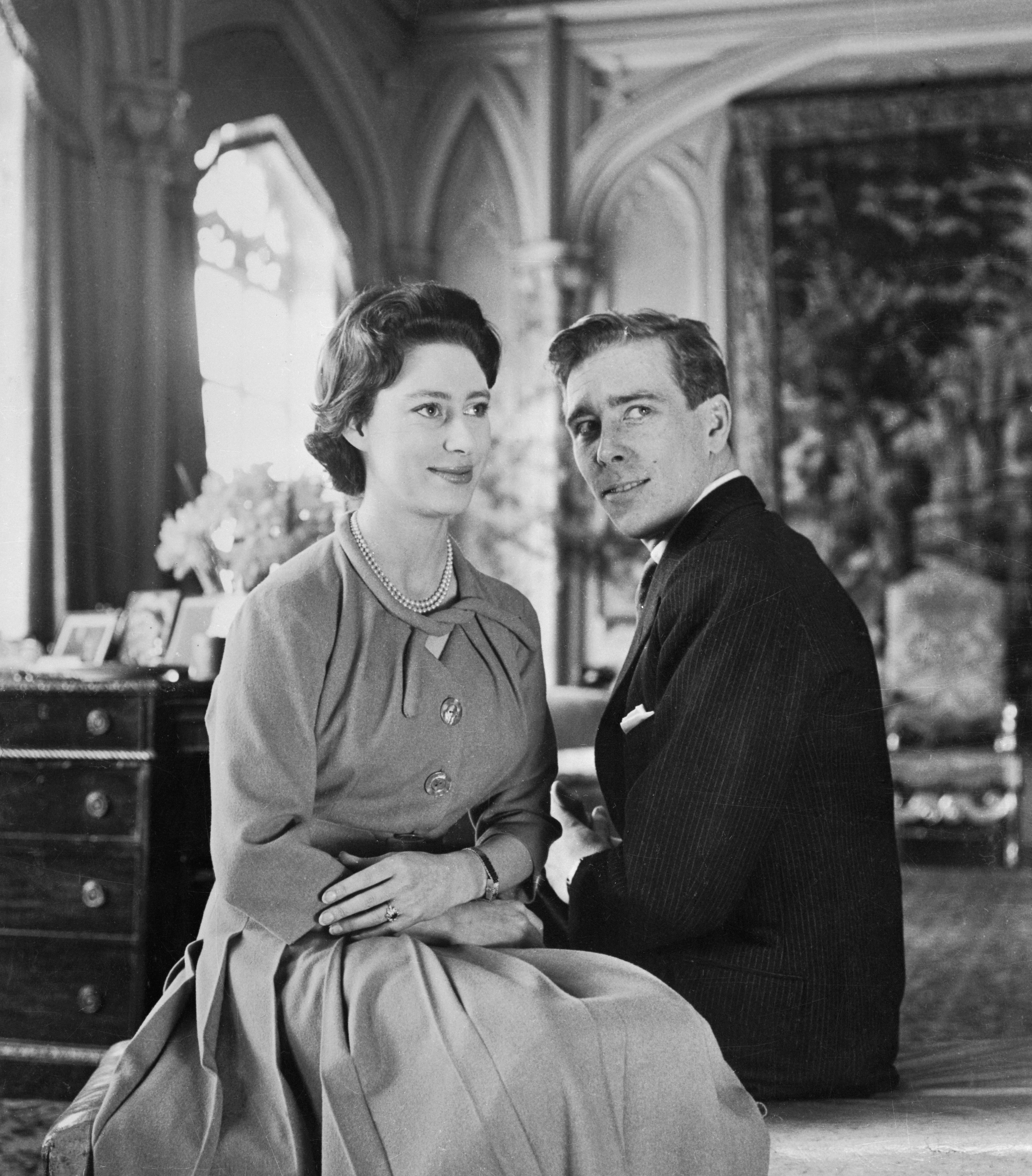 Princess Margaret and Anthony Armstrong-Jones in an engagement photo