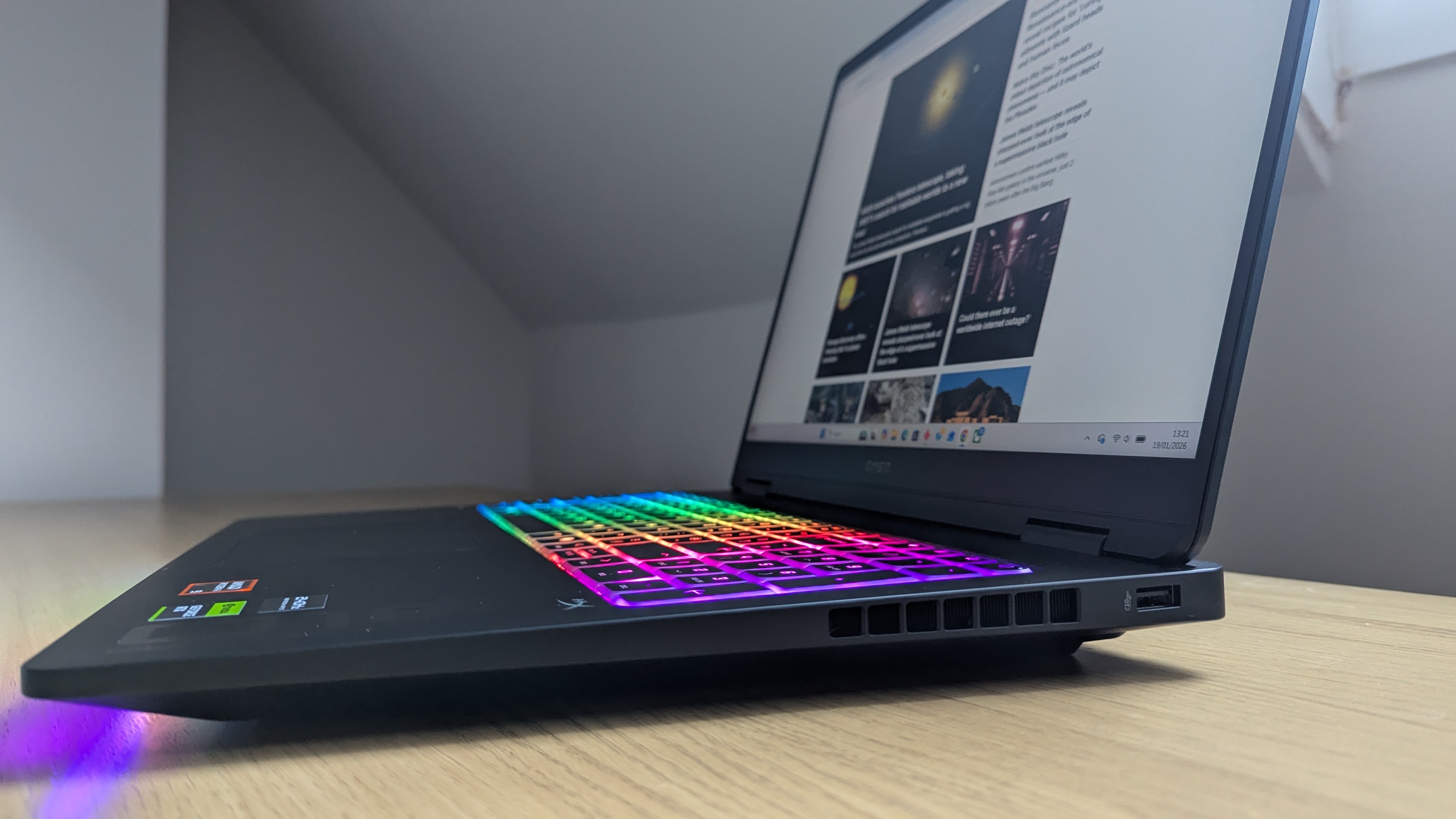 HP Omen Max 16 on a wooden desk