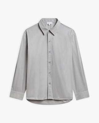 Agnès B. Grey Cotton Twill Shirt