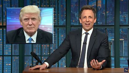 Seth Meyers recaps Donald Trump solo press conference