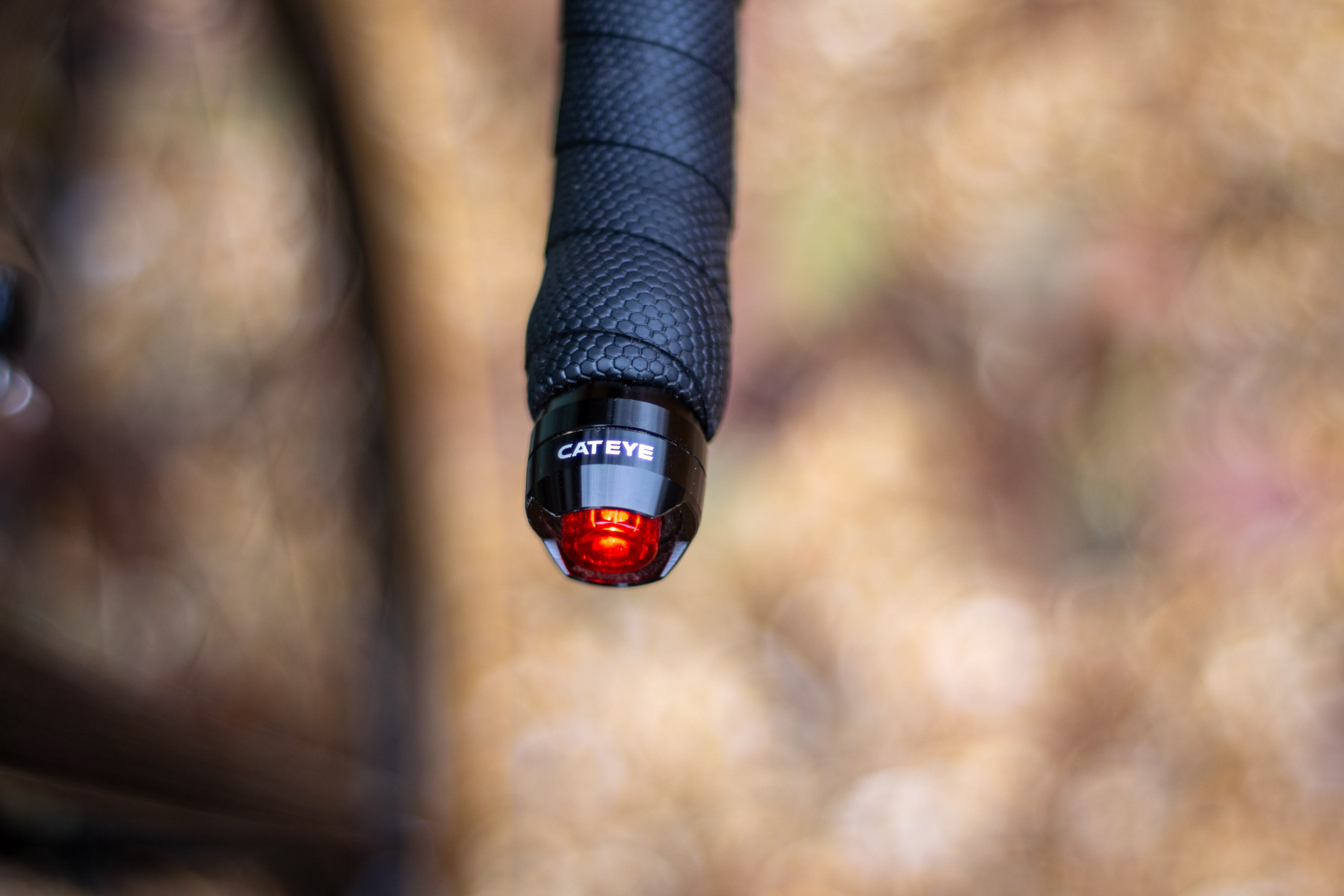 A Cateye Orb bar end light