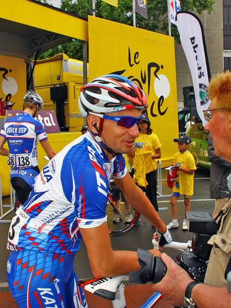 Serguei Ivanov (Katusha) is looking relaxed before the start of Stage 6.