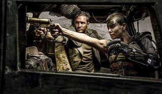 Mad Max: Fury Road Tom Hardy Charlize Theron Max and Furiosa take aim