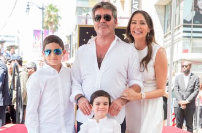 Simon Cowell and partner Lauren Silverman with son Eric Cowell and Lauren's son Adam