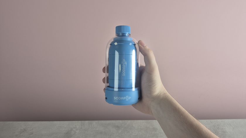 Person holding the Sodapop Bluetooth speaker