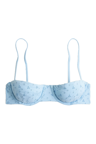 J.Crew, Eyelet Balconette Underwire Bikini Top 