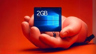 Tiny11 Core shrinks Windows 11 to 2GB Generated by AI - Image of Windows 11 shrunk to 2GB