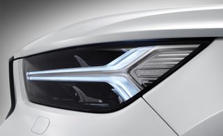 White Volvo XC40 Exterior Detail Headlight