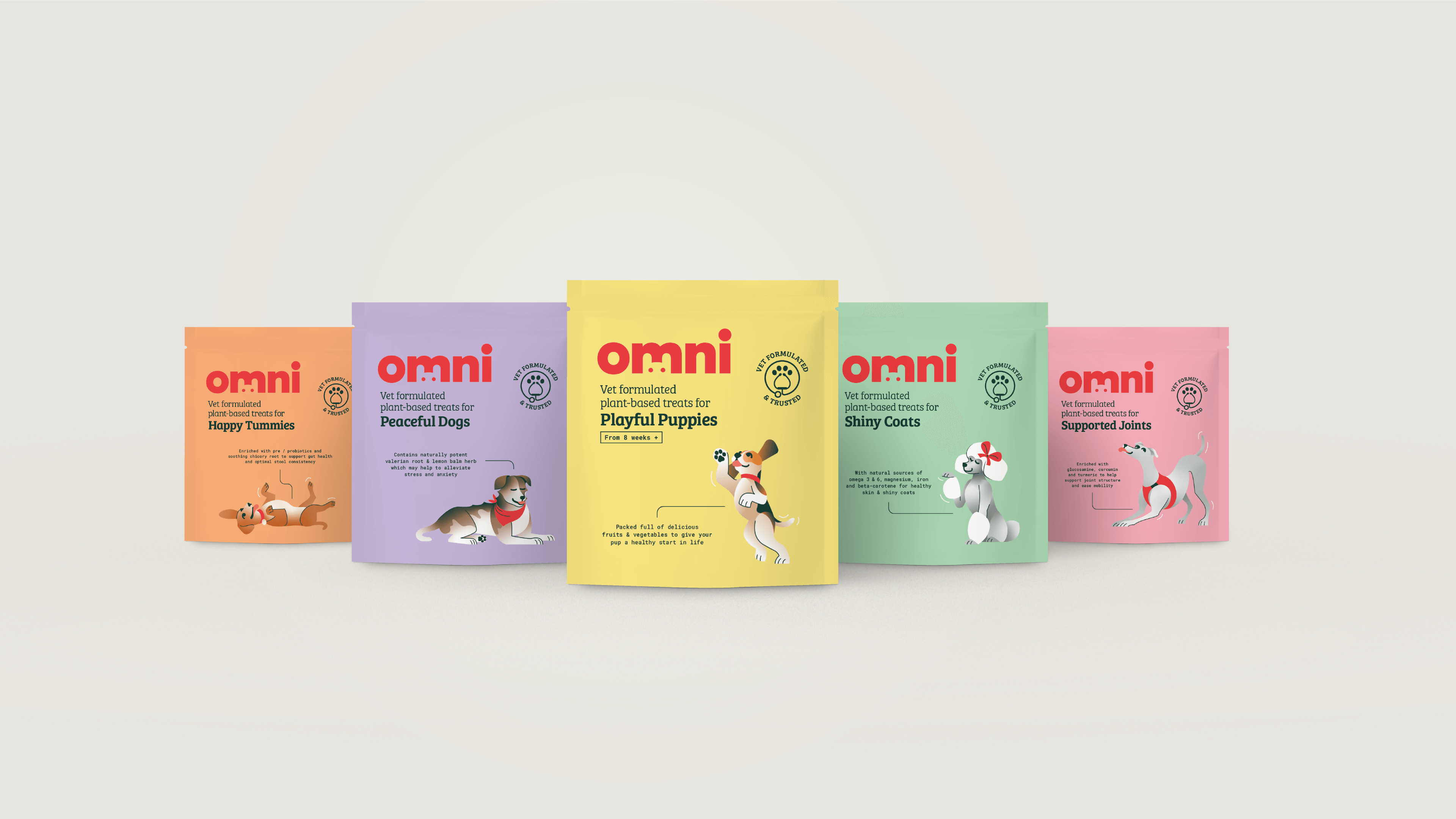 A range of Omni pet food