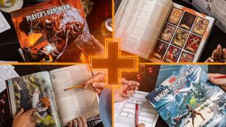 A selection of the best Dungeons and Dragons books, with a GamesRadar+ cross in the middle