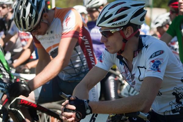 WORS 2010 elite men's series leader Tristan Schouten (Mafia) on the start line at Treadfest 2010.