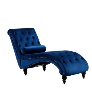 DecoraFlex Tufted Chaise Lounge Chair 