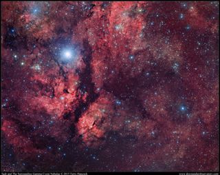 Part of the Gamma Cygni region that includes the star Gamma Cygni/Sadr.