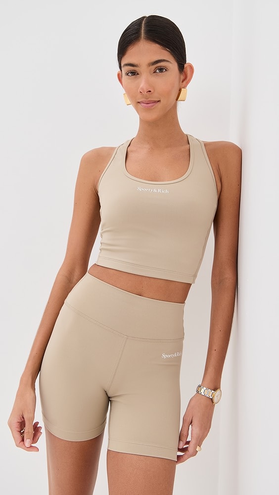 Sporty &amp;amp; Rich Serif Logo Sports Tank