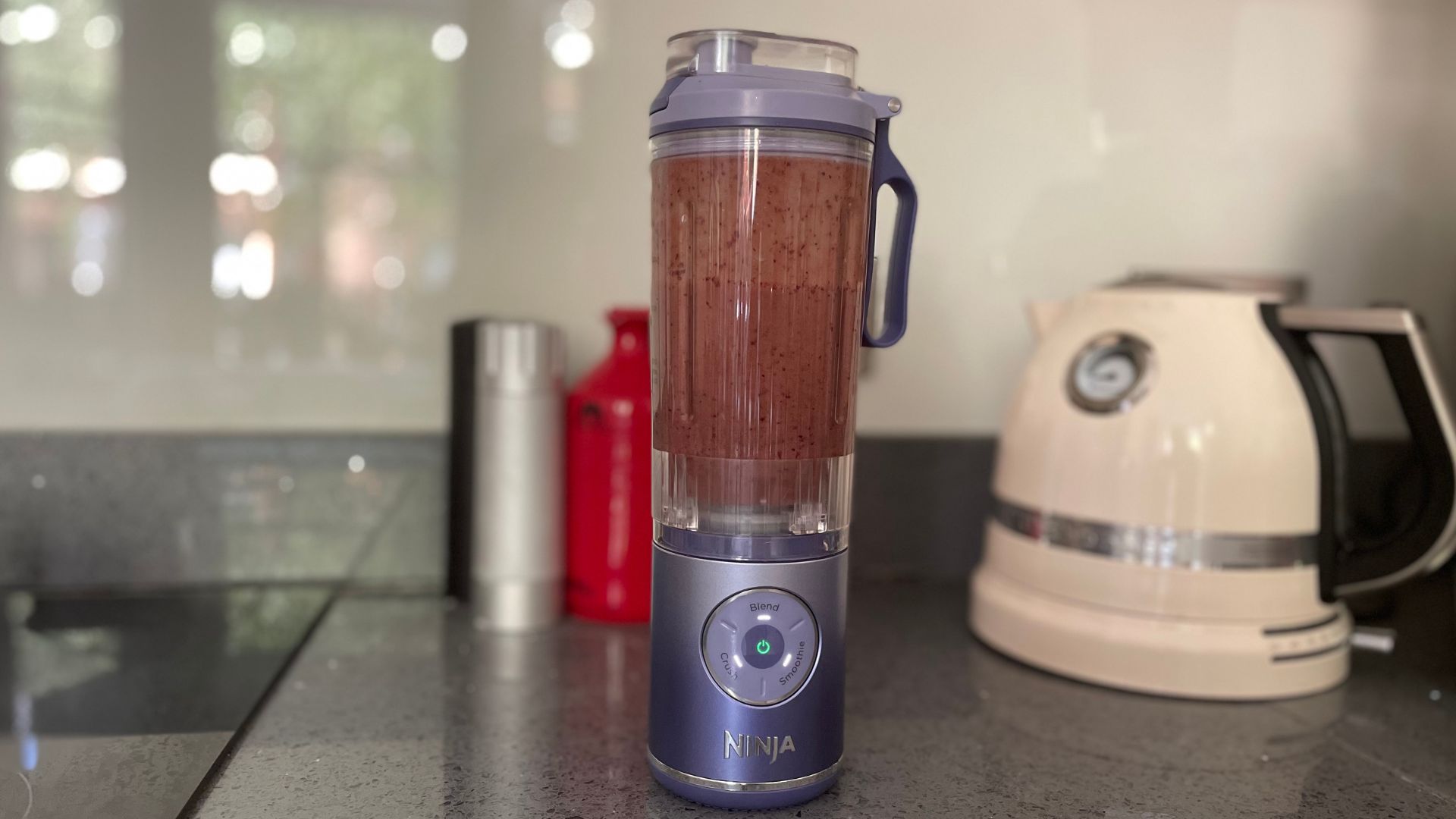 Ninja Blast Max Blender making a smoothie