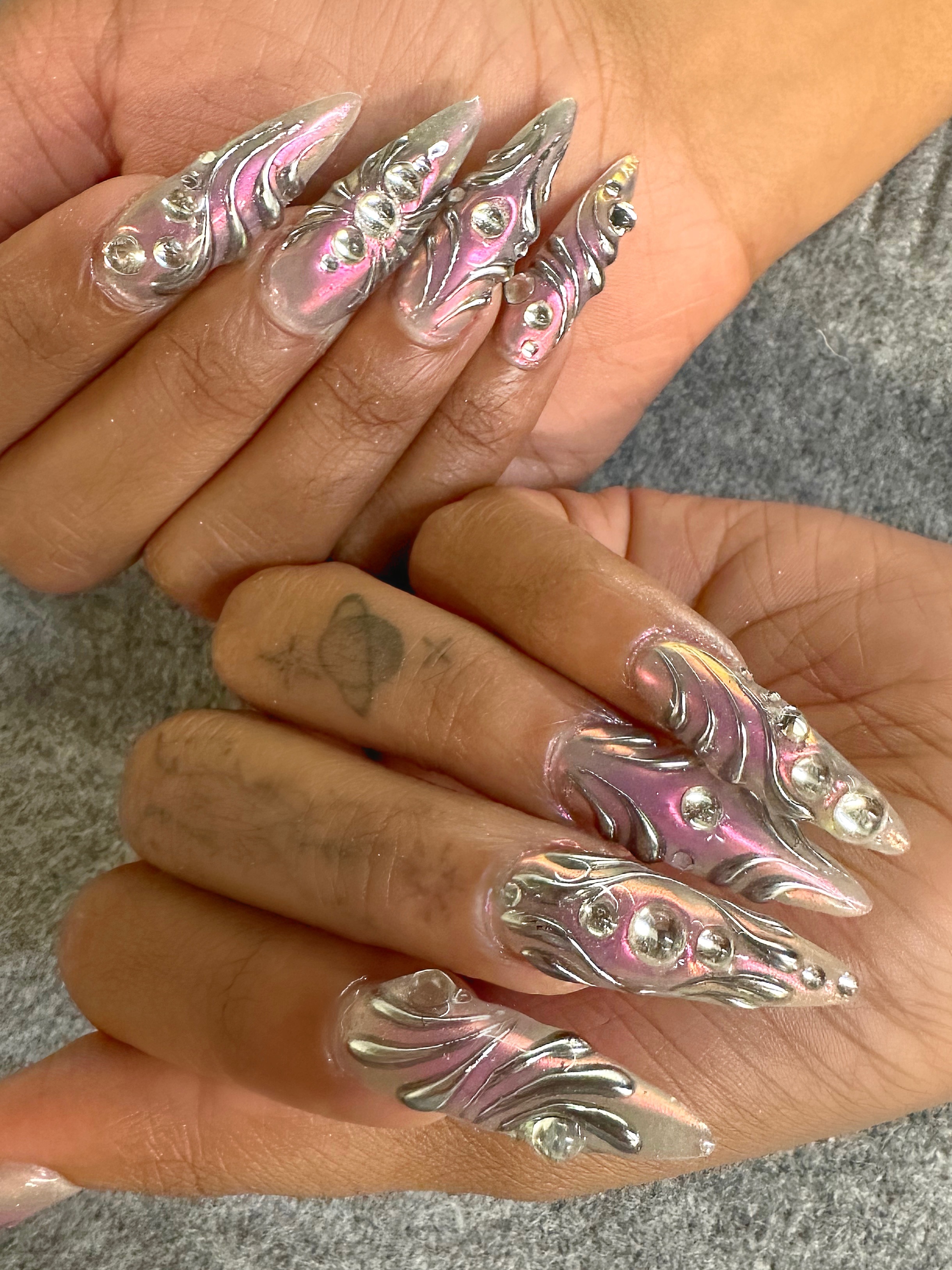 KATSEYE Lara Coachella 2026 nail art