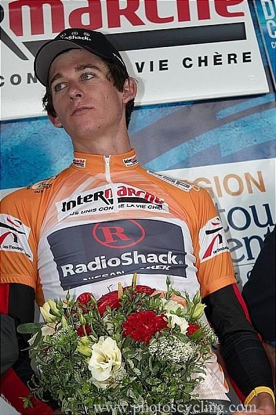 Jesse Sergent (Radioshack) collected an aray of jerseys after his win