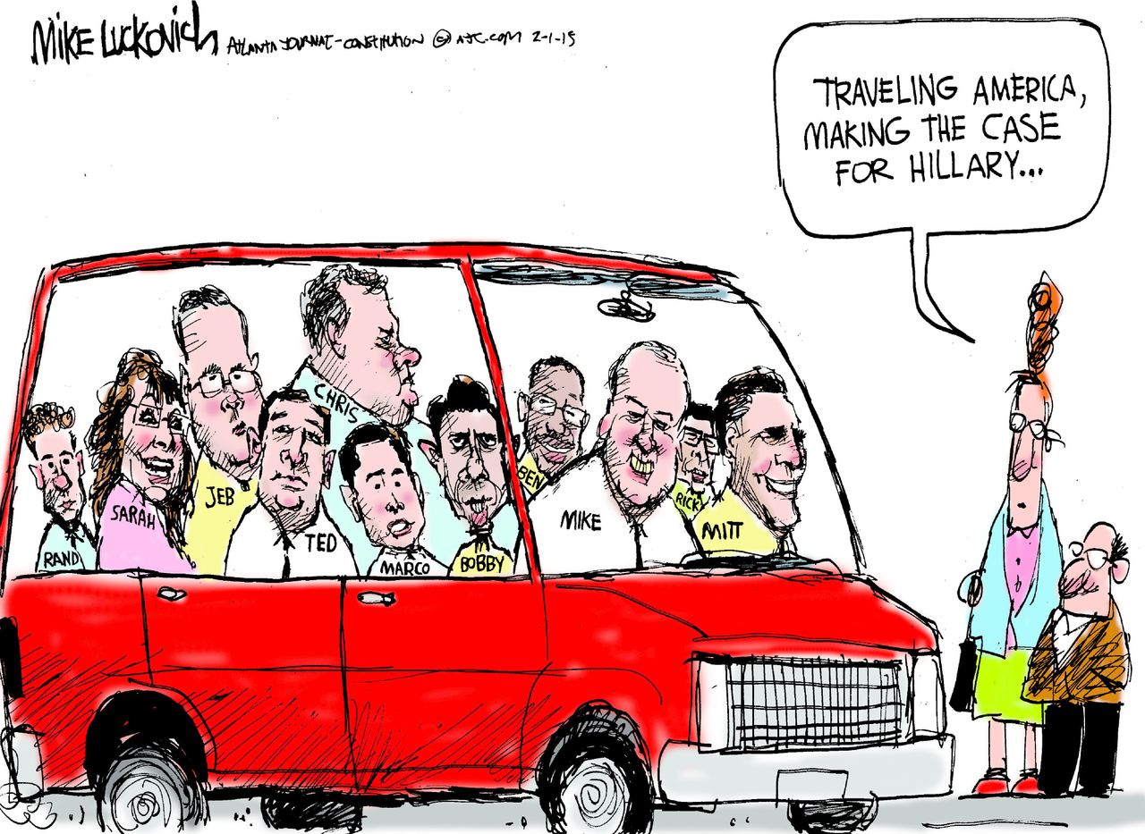 Political cartoon U.S. GOP 2016 election