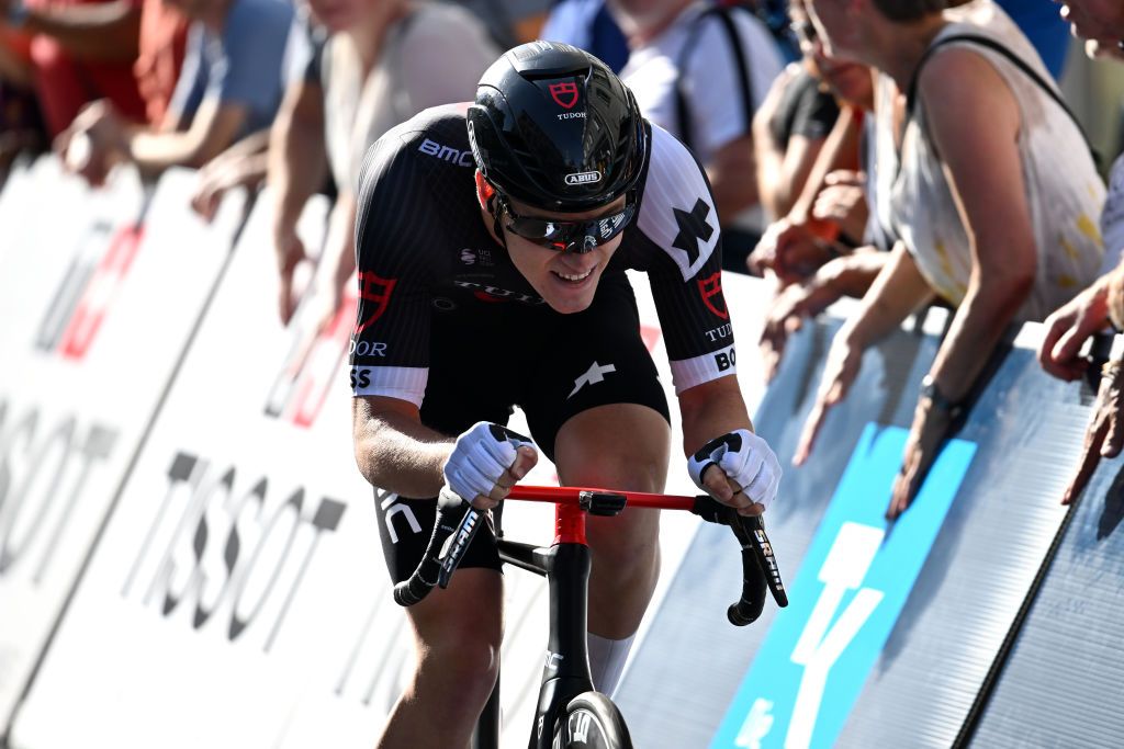 ST WENDEL GERMANY AUGUST 23 Maikel Zijlaard of The Netherlands and Tudor Pro Cycling Team sprints during the 38th Deutschland Tour 2023 Prologue a 23km individual time trial stage from Sankt Wendel to Sankt Wendel on August 23 2023 in St Wendel Germany Photo by Christian KasparBartkeGetty Images