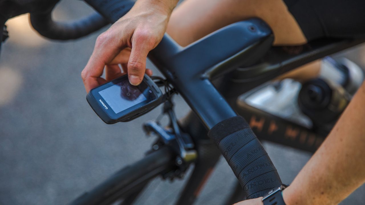 Image shows rider exercising.