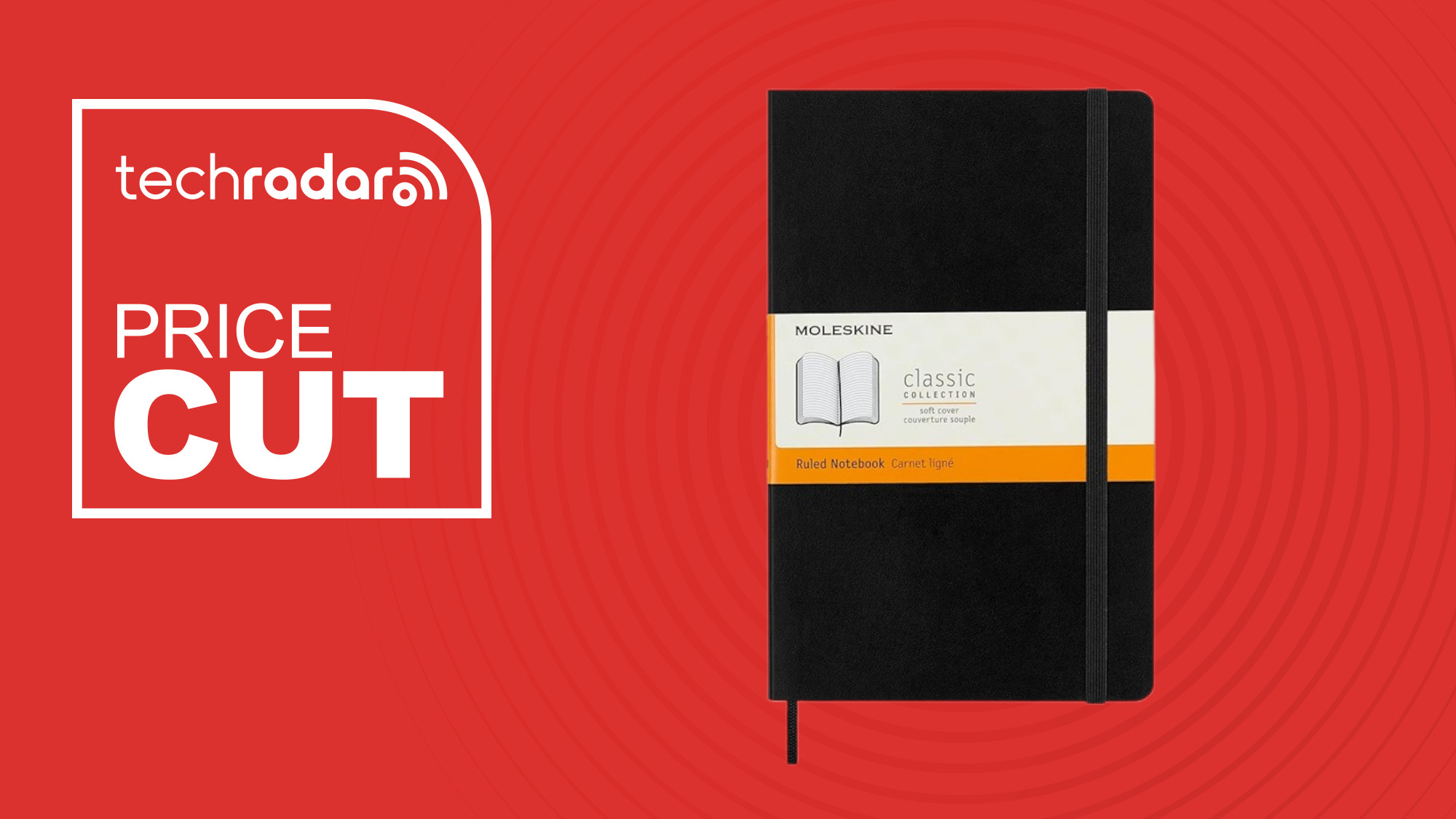 Moleskine Classic Notebook, Soft Cover, Large (5" x 8.25") Ruled/Lined, Black, 192 pages